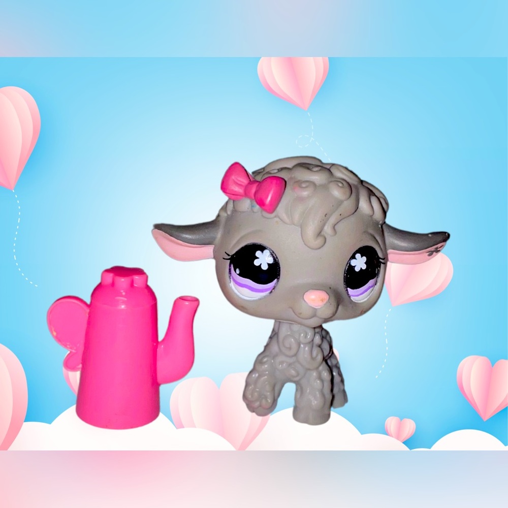 LPS sheep and teapot accessory set of 2